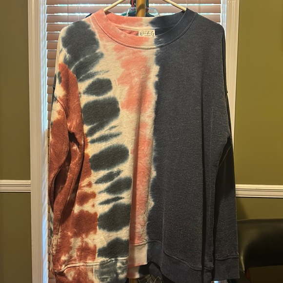 Wonderly Tops - Wonderly Tie Dye Sweatshirt
